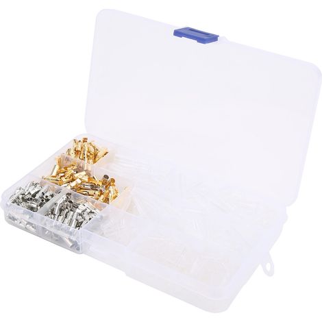 Connecteur électrique moto 400 pièces mâle femelle terminal plastique doré argenté 3,9mm kit cosses étanches (1/5)