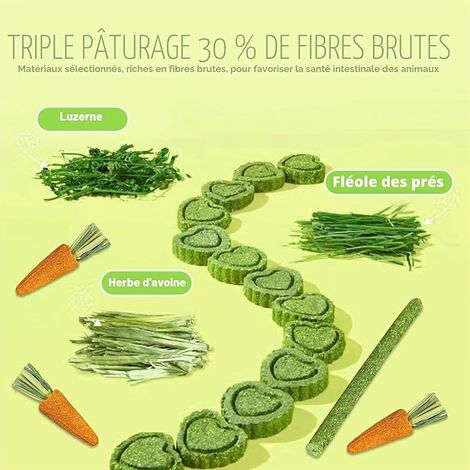 Hay Sticks for Rabbit, Guinea Pig, Hamster, Chinchilla, Rabbits (1/4)
