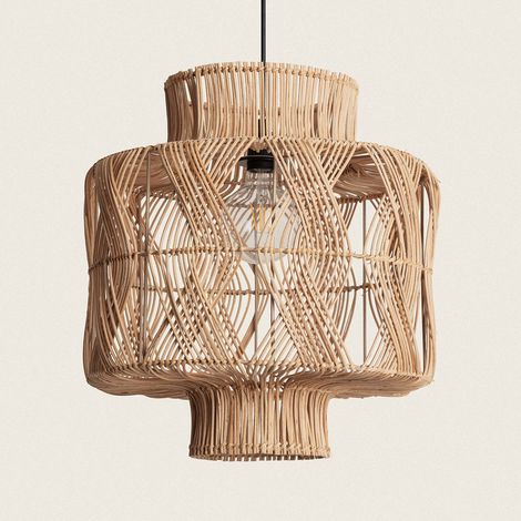 Lampada a Sospensione Rattan per Esterni Oia Nero per Esterni (1/5)