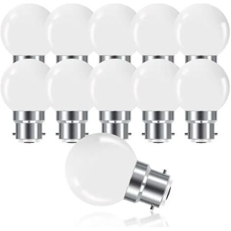 Ampoule LED à Baïonnette B22 3W, B22 G45,Blanc Chaud 3000K,180LM,Équivalent Ampoules 20W,Non Dimmable,Lot de 10 (1/4)