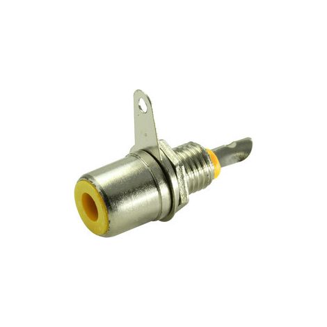 Connettore per telaio femmina Rca con dado giallo 10.579/am