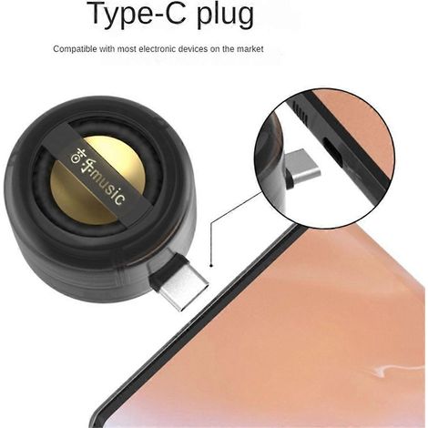 Mini-Lautsprecher Universal Typ-C Soundbox Typ-C Stecker für Handy Transparent