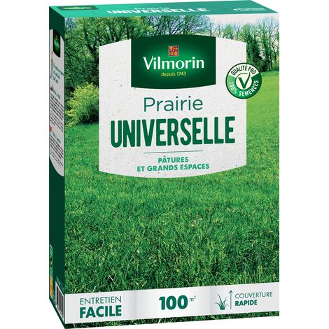 Vilmorin – Prairie universelle 1 kg – Terreau pour graminées fourragères – Idéal pour prairies d'élevage – Semences robustes et durables