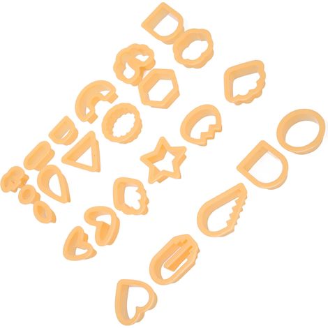 Moule à boucles d'oreilles en pâte polymère (24 pièces) - Création artisanale - Bord épais - Qualité alimentaire - Convient pour la fabrication de gâteaux et de bougies - Orange (1/5)