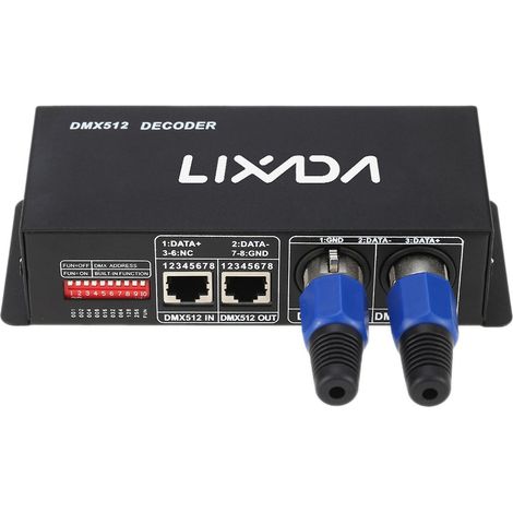 Lixada DMX512 4CH4A Decoder LED-Controller 4-Kanal-Treiber RGBW LED-Streifenlicht DC12V-24V