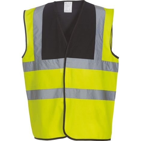Gilet YOKO alta visibilità Nero / Giallo XL