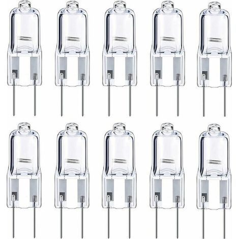 Lampadine alogene G4 12v 10W bianco caldo confezione da 10 (1/4)