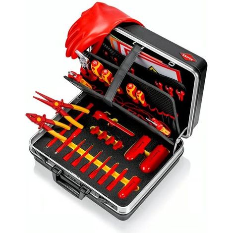 KNIPEX 00 21 05 EV Valigia portautensili "Basic" Mobilità elettrica 34 pezzi 410 mm
