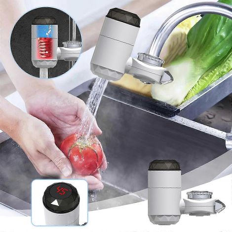 Robinet de cuisine à chauffe-eau électrique instantané sans réservoir avec affichage numérique LED (1/5)