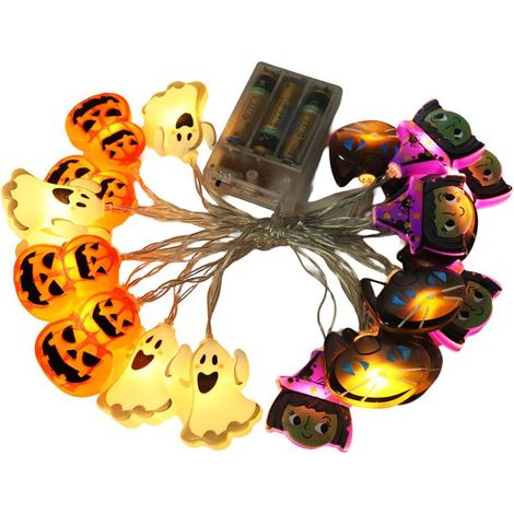 Guirlande Halloween 20 LED piles (non incluses), décoration fenêtres fêtes maison Label (1/5)