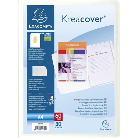Porte-vues - EXACOMPTA - Krea Cover - Polypropylène rigide - 60 vues - A4