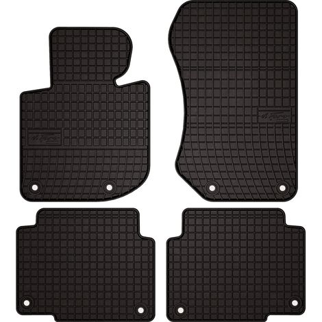 Alfombrillas de goma para BMW 3 E36 compacto, coupé, sedán, familiar, touring (1991-2000) - negras, montadas