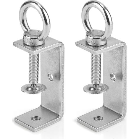 Juego de 2 abrazaderas en C de acero inoxidable de 75 mm - de 24 a 70 mm - Apertura de mordaza ajustable - Abrazadera de sujeción para carpintería y soldadura (1/5)