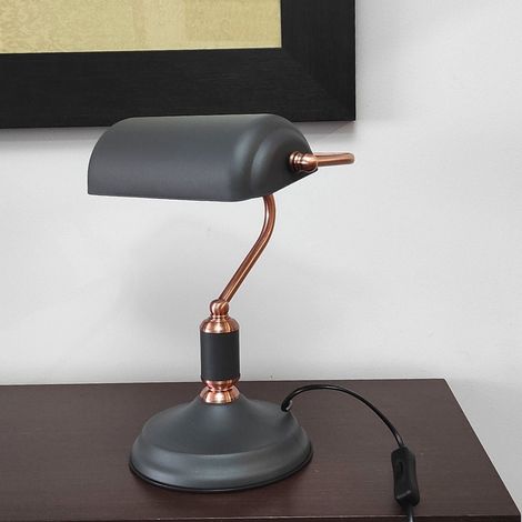 Lampada da Tavolo Tipo Banchiere Nero