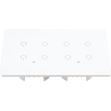 WLAN-Smart-Touch-Schalter, 8-fach, Schutzglasfront IP44, intelligenter Lichtschalter, EU-Standard, AC 110–240 V (1/5)