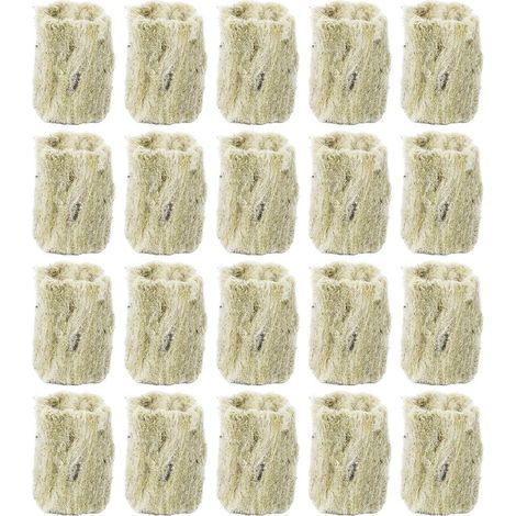 20 zylindrische Steinwollblöcke für hydroponischen, erdlosen Anbau – 3,00 x 2,00 x 2,00 cm – Hellgrün (1/4)