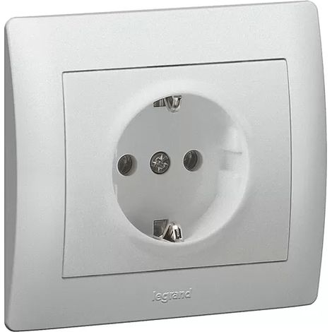 Legrand Steckdose (SL) Galea soft aluminium 771362 (1/2)