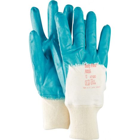 Guanti ActivArmr® 47-200 taglia 10 cotone interlock verde c.nitrile (Per 12)