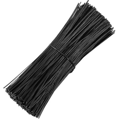 Kunststoffbeschichteter Eisendraht, Kabelbinder, 15 cm, 500 Stück (schwarz)