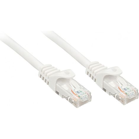 LINDY Patchkabel Cat6 U/UTP Basic weiß 0.50m (48201)