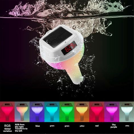 Kabelloses, schwimmendes Poolthermometer, Solar-Poolthermometer, LED-Poolthermometer (1/5)
