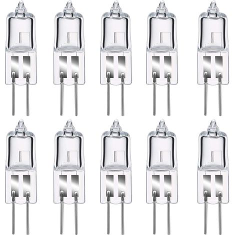 G4 20W 12V Halogenlampen, Warmweiß 2800K, dimmbar, klare Kapsel, 10 Stück