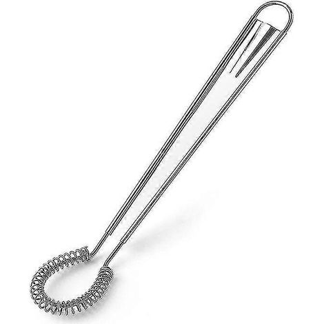 Mini-Flach-Handrührgerät, Feder-Handrührgerät, Saucenmixer, Milch-, Kaffeerührgerät, 1-teiliges silbernes Werkzeug (1/5)