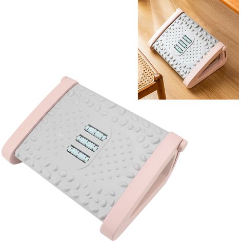 Repose-pieds de bureau, coussin anti-croisement des jambes, repose-pieds de canapé avec pédale, rose (1/5)