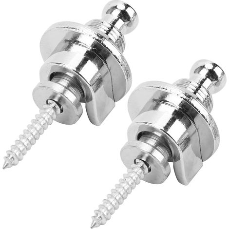 Boutons de fixation anti-glisse pour guitare électrique, basse et ukulélé, couleur argent (1/5)