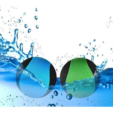 Wasserball-Spaßspielzeug für Pool und Strand: Die Bälle hüpfen auf dem Wasser, weich und schnelltrocknend aus Lycra. Ideal für Pool und Strand. (1/4)