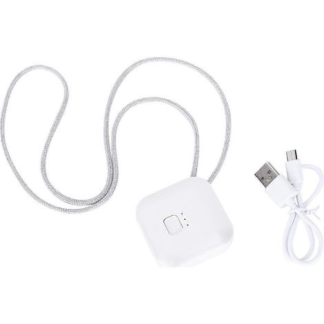Tragbarer Mini-Luftreiniger mit Negativ-Ionen-Technologie, inklusive Tragegurt, 5V-USB-Anschluss, entfernt Feinstaub (PM2,5) und Formaldehyd, ideal für Reisen und Büro (1/5)