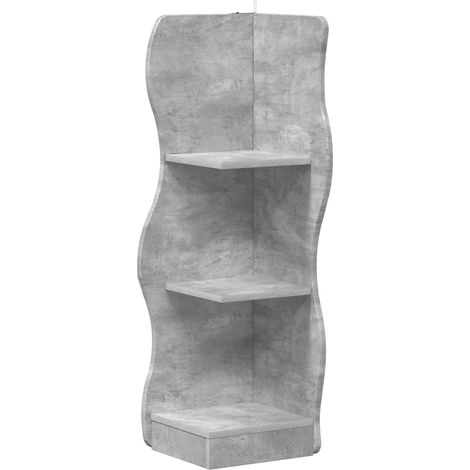 Maison Exclusive - Eckregal mit Regal Betongrau 34 x 33 x 102 cm