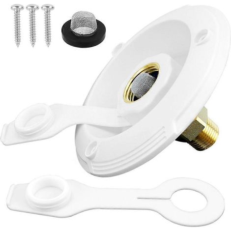 Prise d'eau de ville pour VR avec clapet anti-retour, raccord de remplissage d'eau pour VR avec bride d'entrée mâle 3/4 femelle vers 1/2 NPT (1/5)