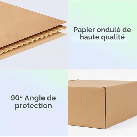 Boîte Carton d'expédition 153x102x76MM, Carton de Livraison Pliable pour Expédition Postale, Courrier, Bougies ou Cadeau, Brun (1/4)