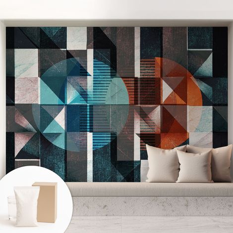 Carta Da Parati Non Tessuto - Decorazione Da Muro - Traspirante - Con Motivo - Per Camera Da Letto Cucina Forme astratte 208x146 cm (1/5)