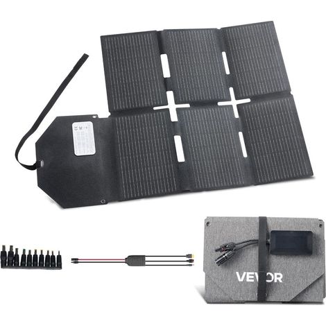 Pliable et Facile à Transporter Panneau Solaire Portable 60W Chargeur Monocristallin 24% Sorties USB-C CC MC4 (1/5)