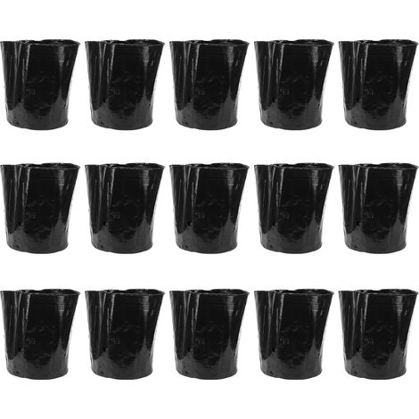 Lot de 15 sacs de pépinière en plastique noir épais pour plantes, fruits et fleurs, pots de semis (1/5)