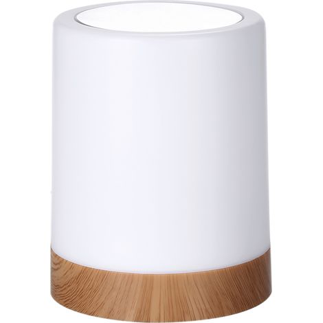 Lampe de chevet tactile rechargeable USB, à intensité variable, blanc chaud et couleurs RGB changeantes, idéale pour le salon, la chambre ou le bureau. (1/2)