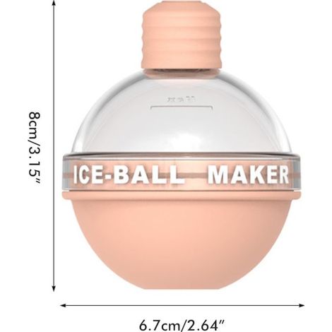 Kugelförmige Silikon-Eiswürfelform in Glühbirnenform, leicht zu lösende Eiswürfelform, runde Form für den Hausgebrauch (1/5)
