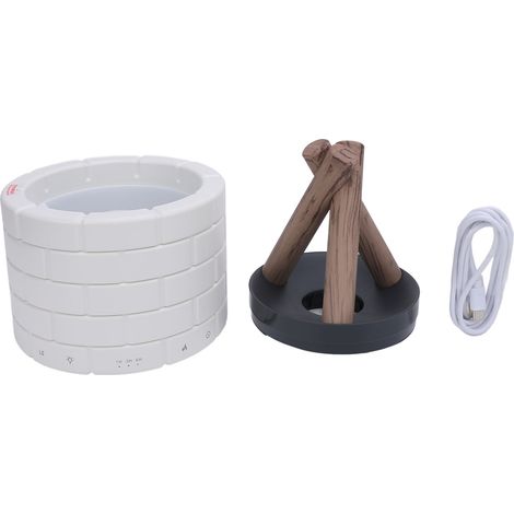 Diffuseur d'air chaud blanc en forme de feu de camp, commande tactile, humidificateur, décoration intérieure, 250 ml (1/5)