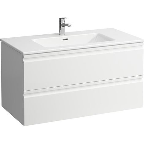 Lavabo LAUFEN PRO S avec meuble sous-vasque, 1000 x 500 mm 2 tiroirs LAUFEN blanc brillant