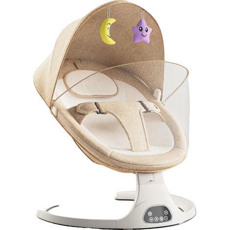Transat pour bébé, Tissu ergonomique, Ceinture de sécurité réglable, M6-KHAKI (1/2)