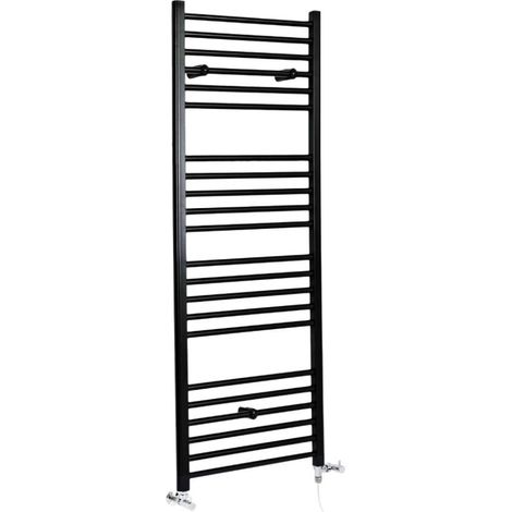 Hudson Reed Nox - Sèche-Serviettes Design Mixte Moderne Plat - Noir - 160 cm x 50 cm