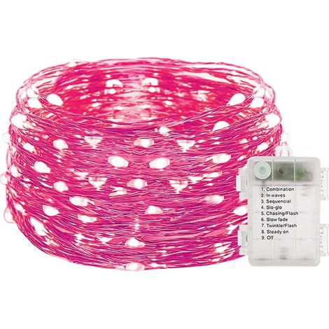 Guirlande lumineuse féérique à brancher sur USB avec télécommande, 10 mètres (33 pieds), 100 LED, lumières clignotantes pour chambre de Noël (1/4)