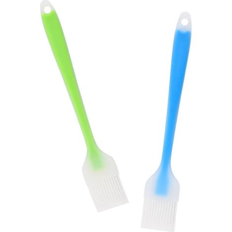 Pennello da cucina in silicone, 2 pezzi, per barbecue, cottura al forno, grigliate, cottura, olio, burro, marinata, spalmare. (1/2)