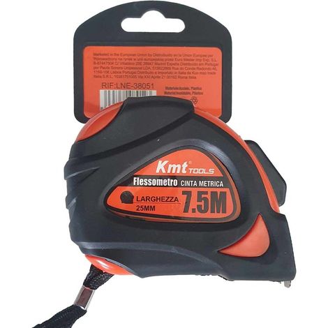 Flessometro Professionale Metro a Nastro Autobloccante Clip per Cintura e Puntina Magnetica 7,5M