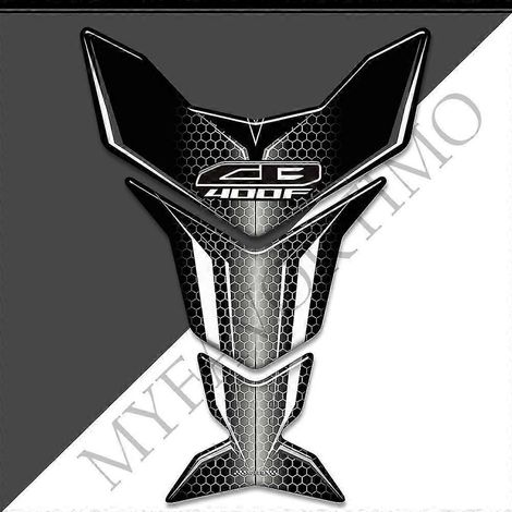 Protection de réservoir pour moto Honda CB400F (CB 400F 400 F) - Kit essence/huile - Logo emblème en arête de poisson - Autocollants 3D - CB400F6 (1/5)