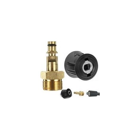 Adaptateur de connexion rapide pour nettoyeur haute pression pour Karcher K2 K3 K4 K5 K6 K7, raccord rapide en laiton M22 de 14 mm pour pistolet et conversion de tuyau de nettoyeur haute