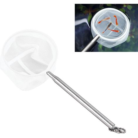 Filet de Pêche Rétractable pour Aquarium - Long Manche 3D Poisson d'Ornement Récupération Filet de Pêche Tropical Petit Modèle (1/5)