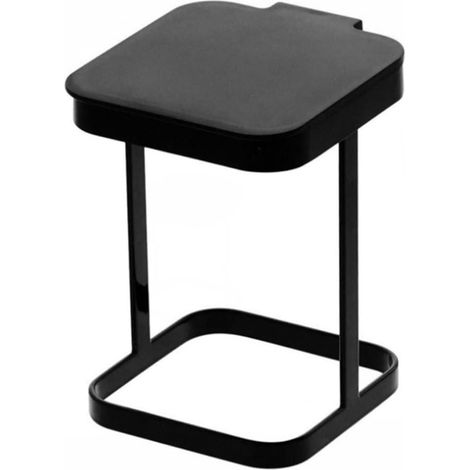 Desktop Trash Bag Rack Trash Rack Metal Trash Bag Rack Cabinet Portable Trash Bag Kitchen Bathroom Black (1/5)